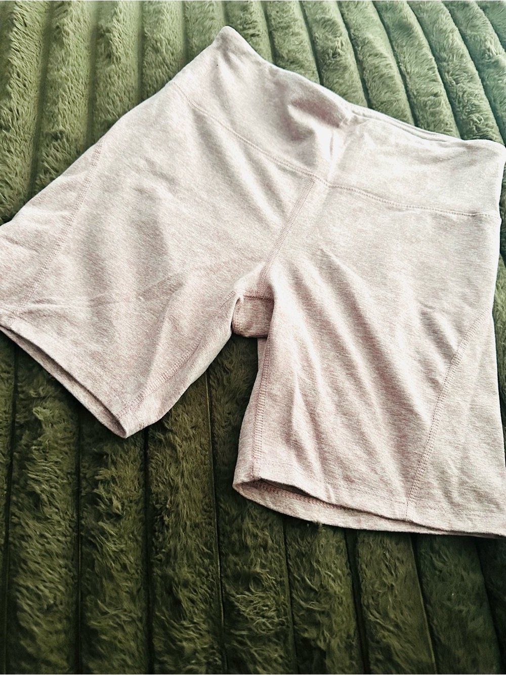 Light Pink High-Waist Bike Shorts